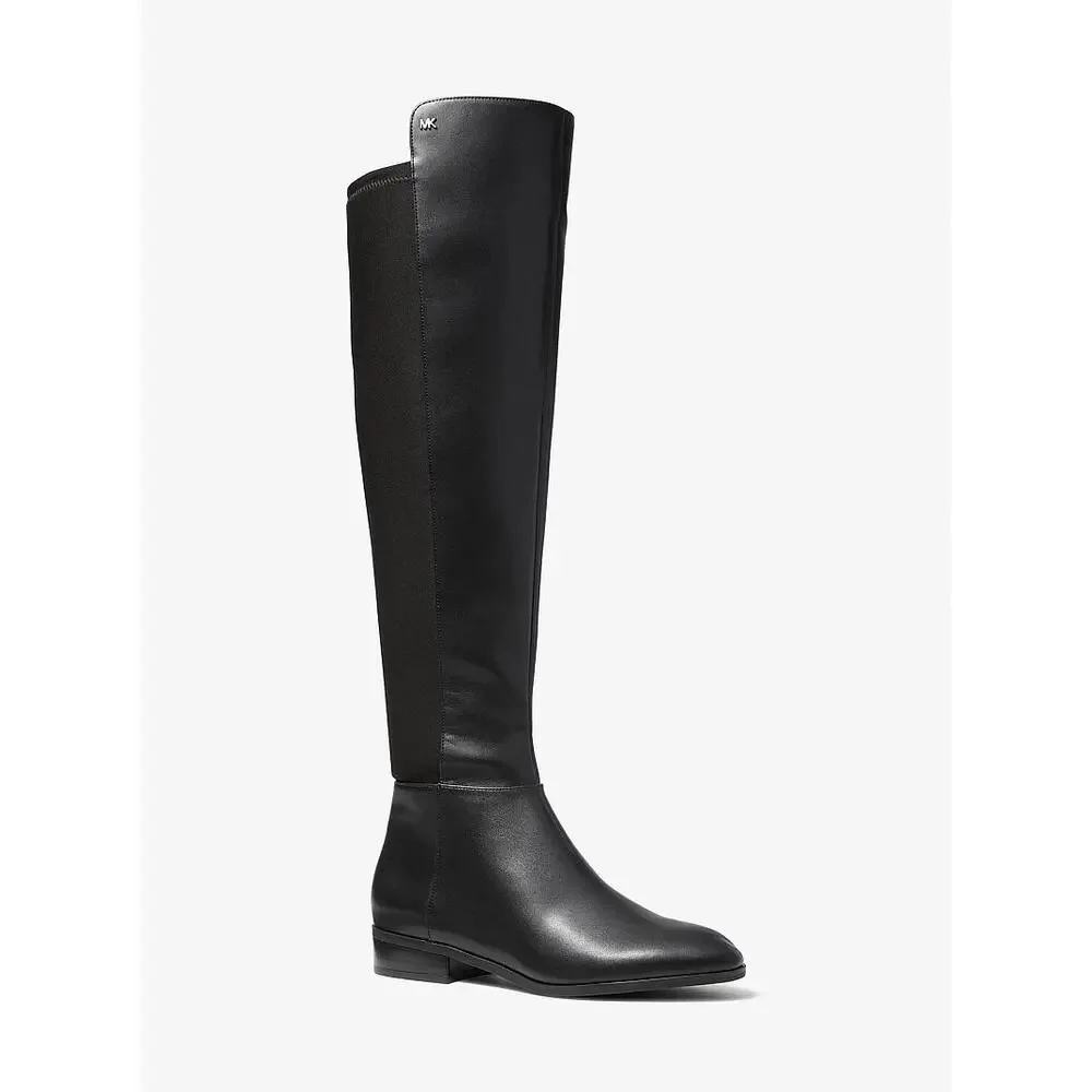 Michael Kors Women's Bromley Black Leather Boots Size 5 MSRP $175